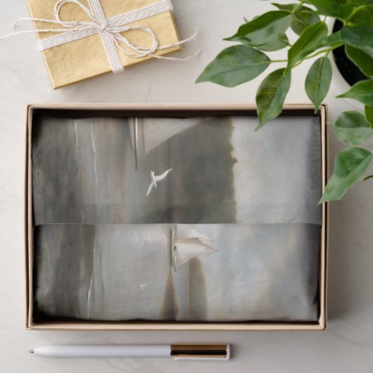 Segelboote auf der Tranquil Bay Decoupage Seidenpapier (Geschenk)