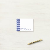 Segelboote auf einem gestreiften Seemuster | Post-it Klebezettel (Auf Schreibtisch)