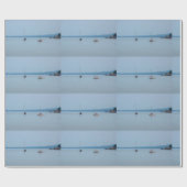 Segelboote auf Flusspapier Geschenkpapier (Flach)