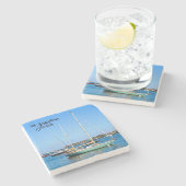 Segelboote auf Matanzas Bay St. Augustine Florida Steinuntersetzer (Seitenansicht)