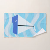 Segelboote auf Meereswellen Badhandtuch Set (Handtuch)