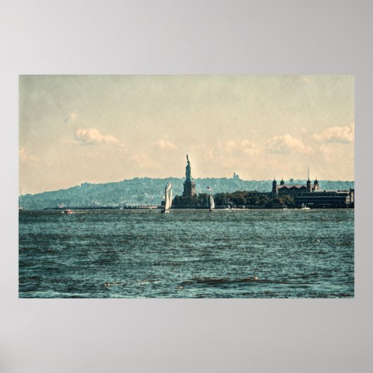 SEGELBOOTE AUF NEW YORK BAY Poster (Vorne)