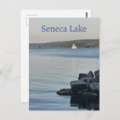 Segelboote auf Seneca Postcard Postkarte (Vorne/Hinten)