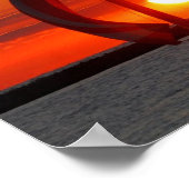 Segelboote bei Sonnenuntergang Poster (Ecke)