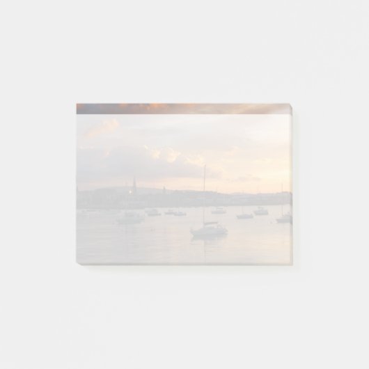 Segelboote bei Sunset Post-it Klebezettel (Vorderseite)