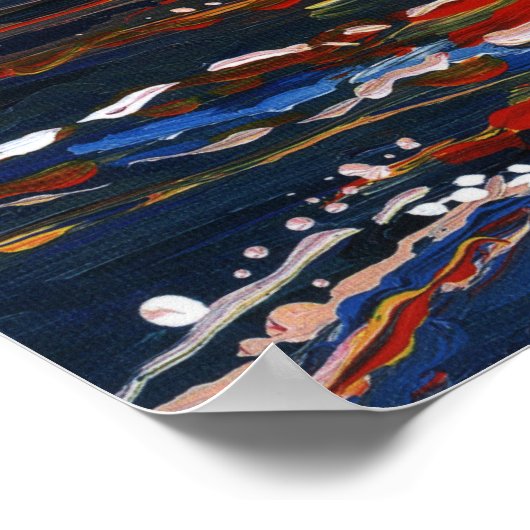 Segelboote bei Sunset Poster (Ecke)