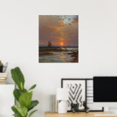 Segelboote bei Sunset Poster (Heimbüro)