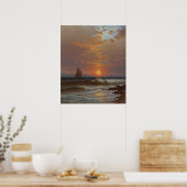 Segelboote bei Sunset Poster (Küche)