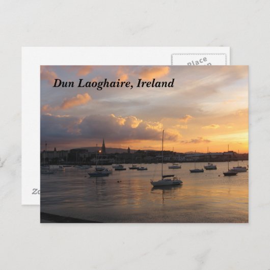 Segelboote bei Sunset Postkarte (Vorne/Hinten)