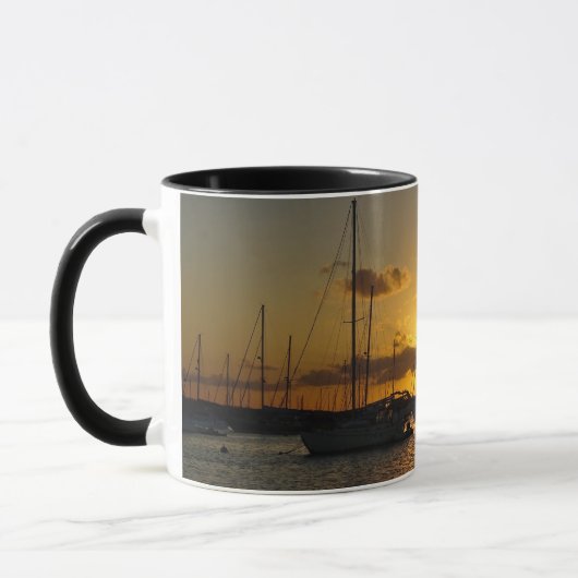 Segelboote bei Sunset Tasse (Links)