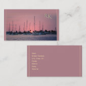 Segelboote bei Sunset Visitenkarte (Vorne/Hinten)