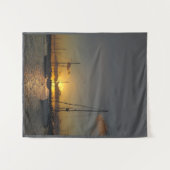 Segelboote bei Sunset Wandteppich (Vorderseite (Horizontal))