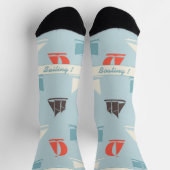 Segelboote, Blaue Nautik-Hobby Socken (Oben)