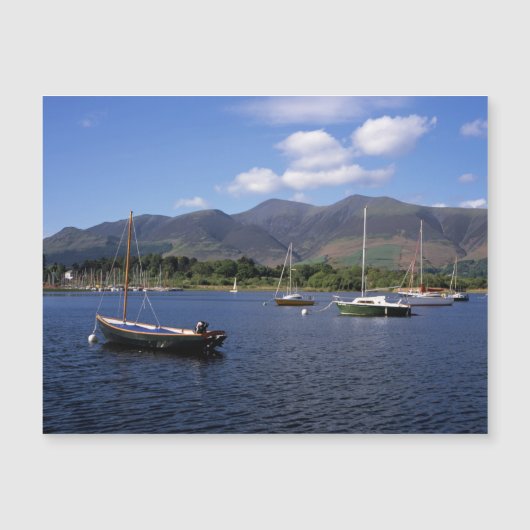Segelboote Derwent Water Keswick Cumbria Magnetkarte (Vorderseite)