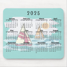 Segelboote Design 2025 Kalender Maus Pad Mousepad