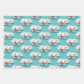 Segelboote Design Wrapping Paper Set Geschenkpapier Set (Vorderseite 2)