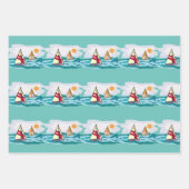 Segelboote Design Wrapping Paper Set Geschenkpapier Set (Vorderseite)