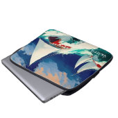 Segelboote, die in schweren Meeren fahren Laptopschutzhülle (Vorne Knopf)
