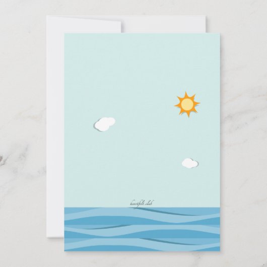 Segelboote - Einladung (Rückseite)