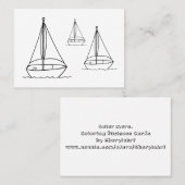 Segelboote färben Visitenkarten Visitenkarte (Vorne/Hinten)