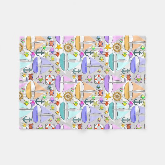 Segelboote Fleecedecke (Vorderseite (Horizontal))