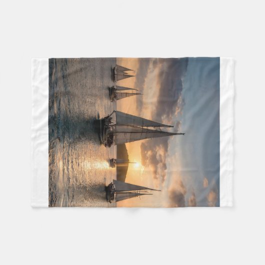 Segelboote Fleecedecke (Vorderseite (Horizontal))