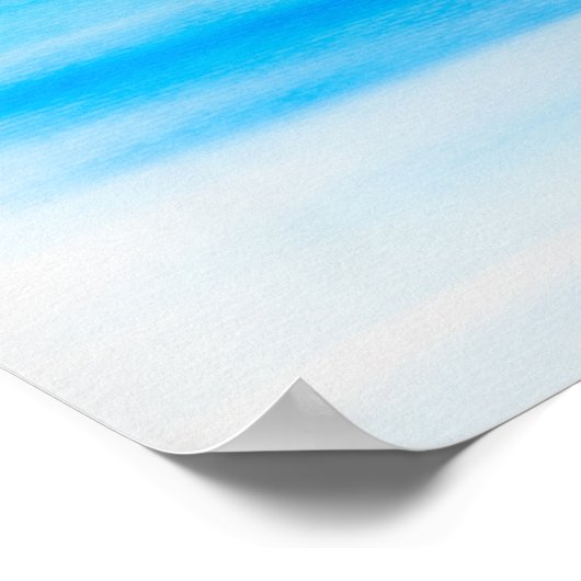 Segelboote im blauen Ozean Poster (Ecke)