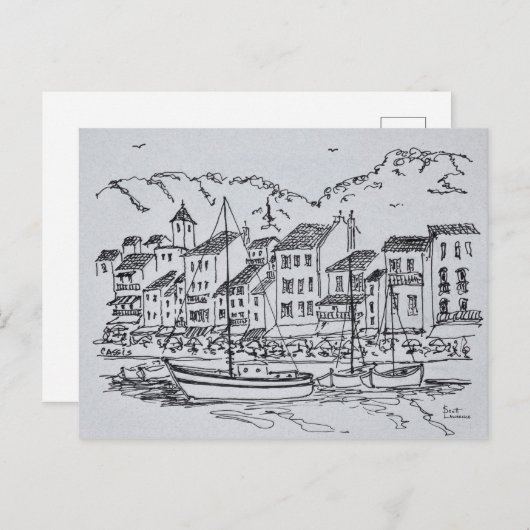 Segelboote im Hafen | Cassis, Frankreich Postkarte (Vorne/Hinten)