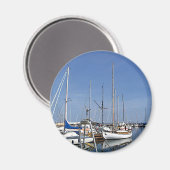 Segelboote im Hafen Magnet (Vorderseite/Rückseite)