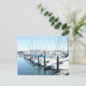 Segelboote im Hafen Postkarte (Stehend Vorderseite)