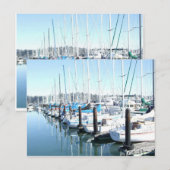 Segelboote im Hafen Postkarte (Vorne/Hinten)