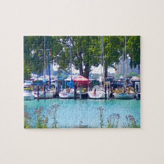 Segelboote im Hafen Puzzle (Horizontal)