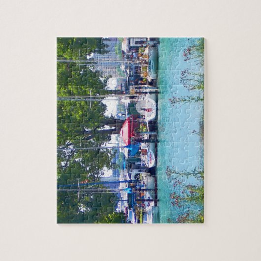Segelboote im Hafen Puzzle (Vertikal)
