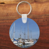 Segelboote im Hafen Schlüsselanhänger (Vorderseite)