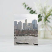 Segelboote im Hafen von Boston Postkarte (Stehend Vorderseite)