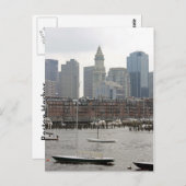Segelboote im Hafen von Boston Postkarte (Vorne/Hinten)