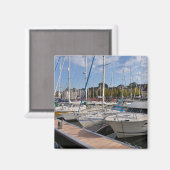 Segelboote im Hafen von Vannes in France Poster Magnet (Vorderseite/Rückseite)