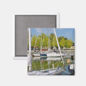 Segelboote im Hafen von Vannes in Frankreich Magnet (Vorderseite/Rückseite)