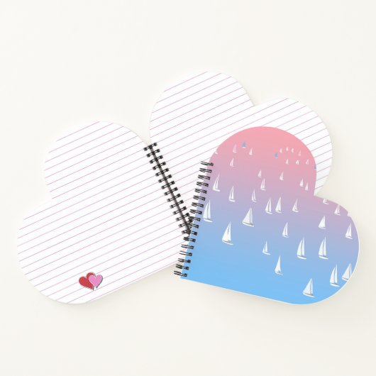 Segelboote im Herzen des Ozeans Notizblock (Innenseite)