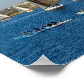 Segelboote im Kanal. Marina Del Rey, CA Poster (Ecke)