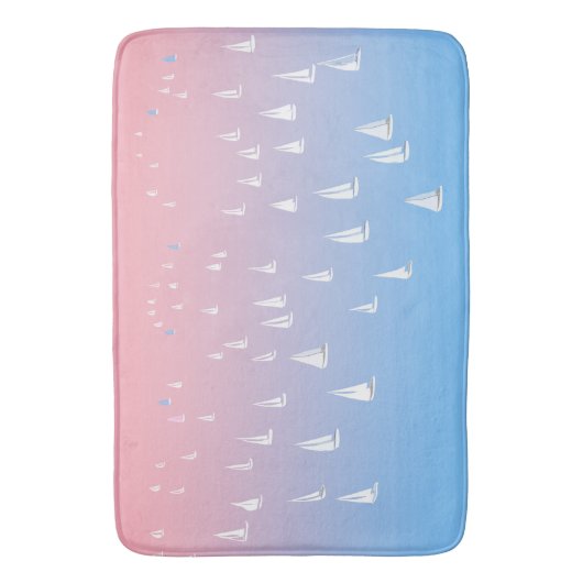 Segelboote im Meer Badematte (Vorderseite Vertikal)