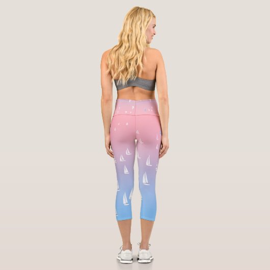 Segelboote im Meer Capri Leggings (Rückseite)