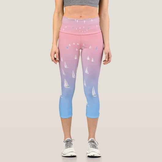 Segelboote im Meer Capri Leggings (Vorderseite)