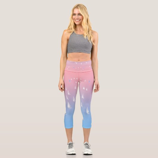 Segelboote im Meer Capri Leggings (Vorderseite)