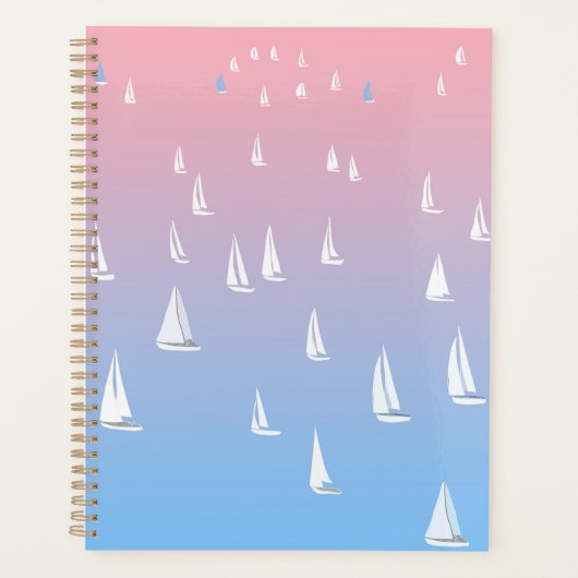 Segelboote im Meer Planer (Vorderseite)