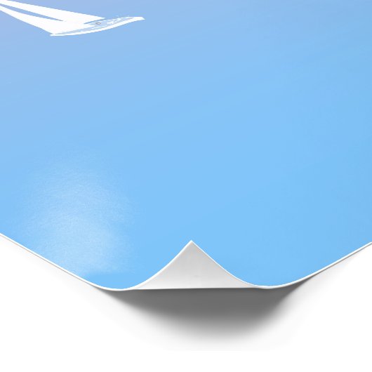 Segelboote im Meer Poster (Ecke)