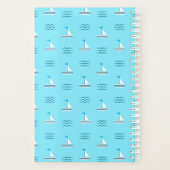 Segelboote im Muster des Blauen Meeres Planer (Rückseite)