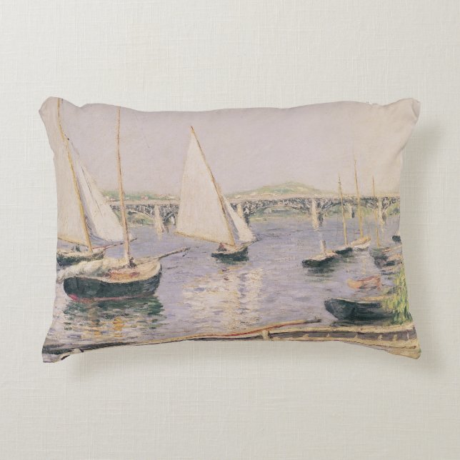 Segelboote in Argenteuil, c.1888 Dekokissen (Vorderseite)