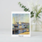 Segelboote in Argenteuil von Caillebotte Gustave Postkarte (Stehend Vorderseite)