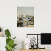 Segelboote in Argenteuil von Gustave Caillebotte Poster (Heimbüro)